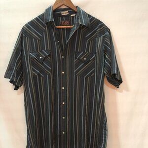 Vintage Plains Western Wear Short Sleeve Button Down